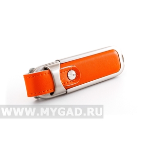 USB в кожаном корпусе оранжевый 212.O.4gb