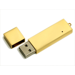 USB флеш-диск на 8 GB, золотой, металл, хром, MG17201.GD.8gb с лого