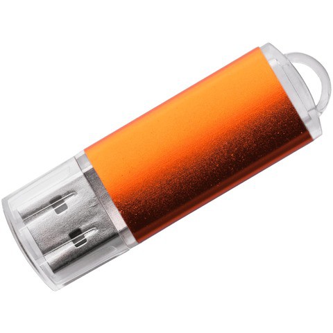 Оранжевая флешка 64 гб, пластик и металл «ДАНИ»