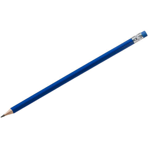 Синий карандаш треугольный wood color, дерево