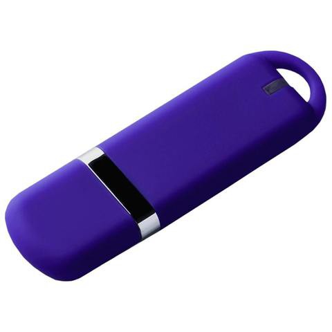 Фиолетовая VIOLET C флешка 4 гб, пластик и soft-touch «МИРАКС-СОФТ»
